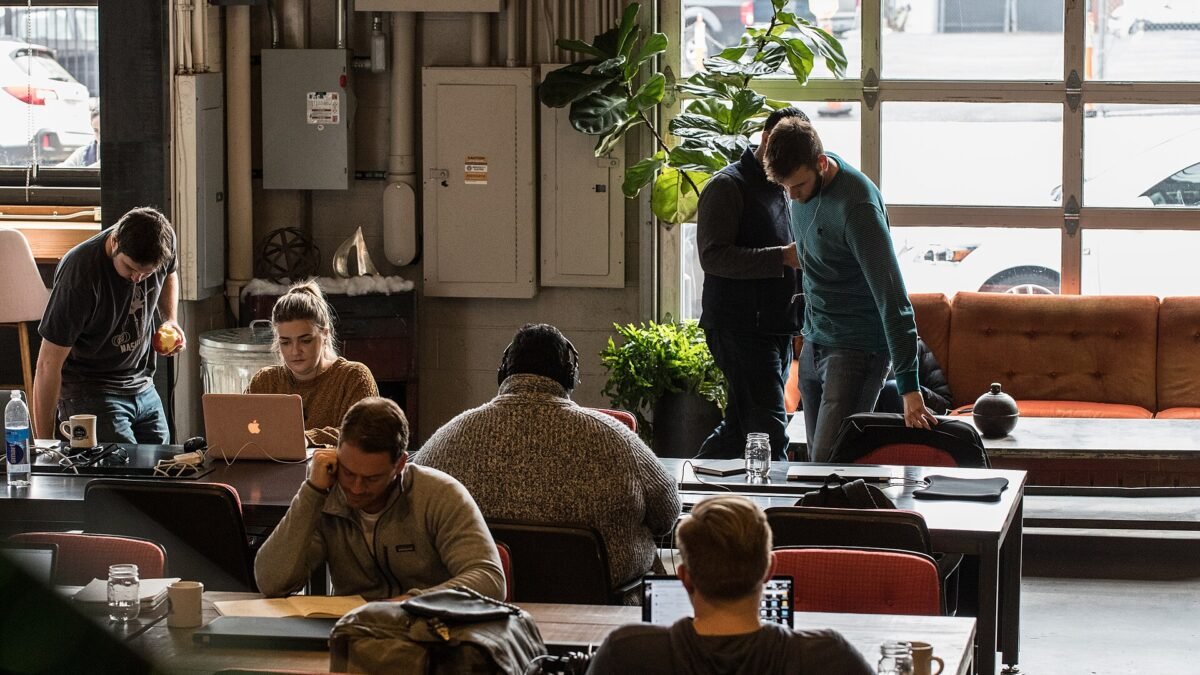 Shared coworking workspace