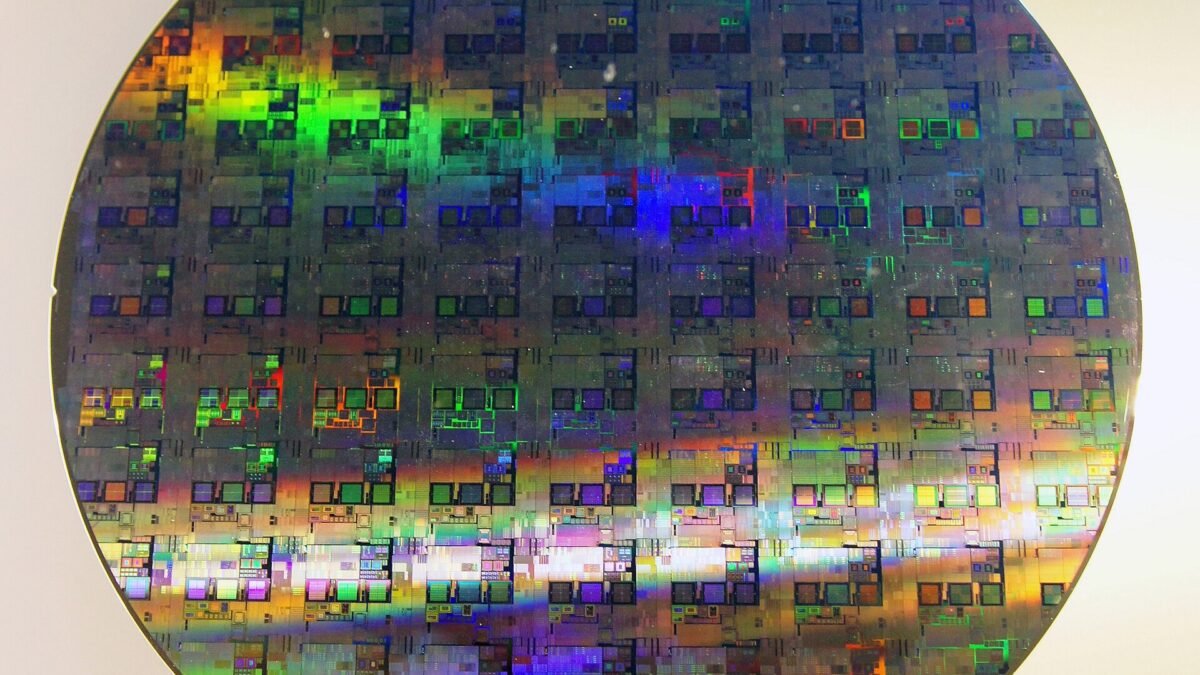 A 12-inch silicon wafer